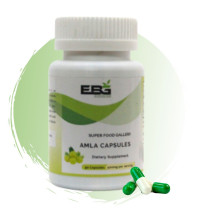 Amla Capsules | 100% Pure Amla Powder | Dietary Supplement | Promotes Lustrous Hair & Youthful Skin 