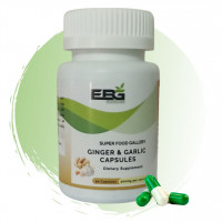 Ginger & Garlic Capsules | 100% Pure Ingredients | Improves digestion & Relieves bloating